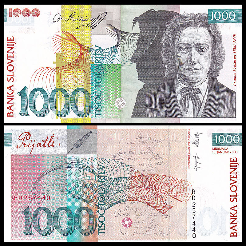 1000 tolarjev Slovenia 2004