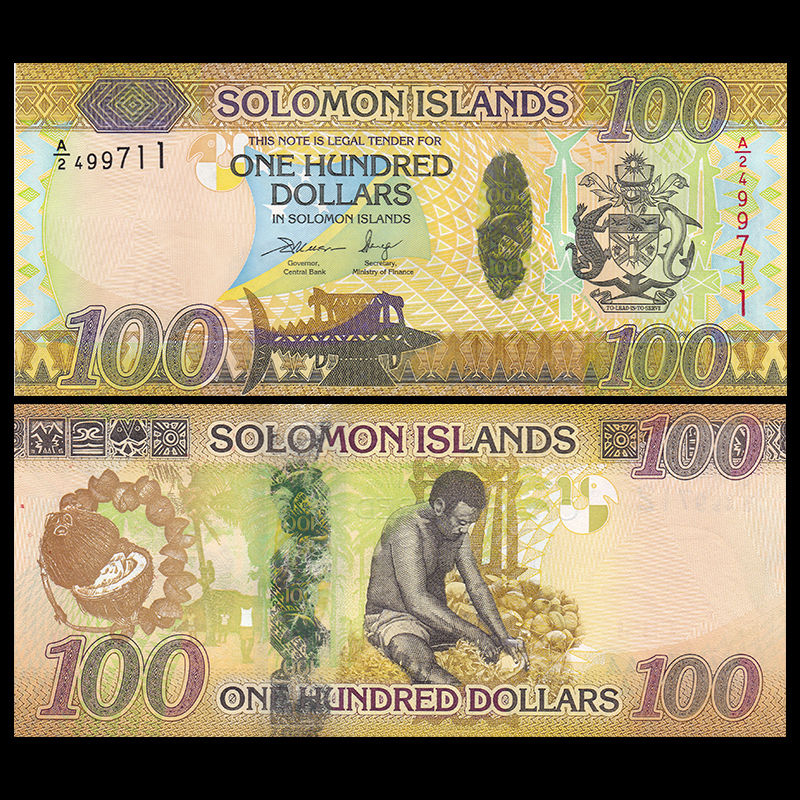 100 dollars Solomon Islands 2015 hybrid