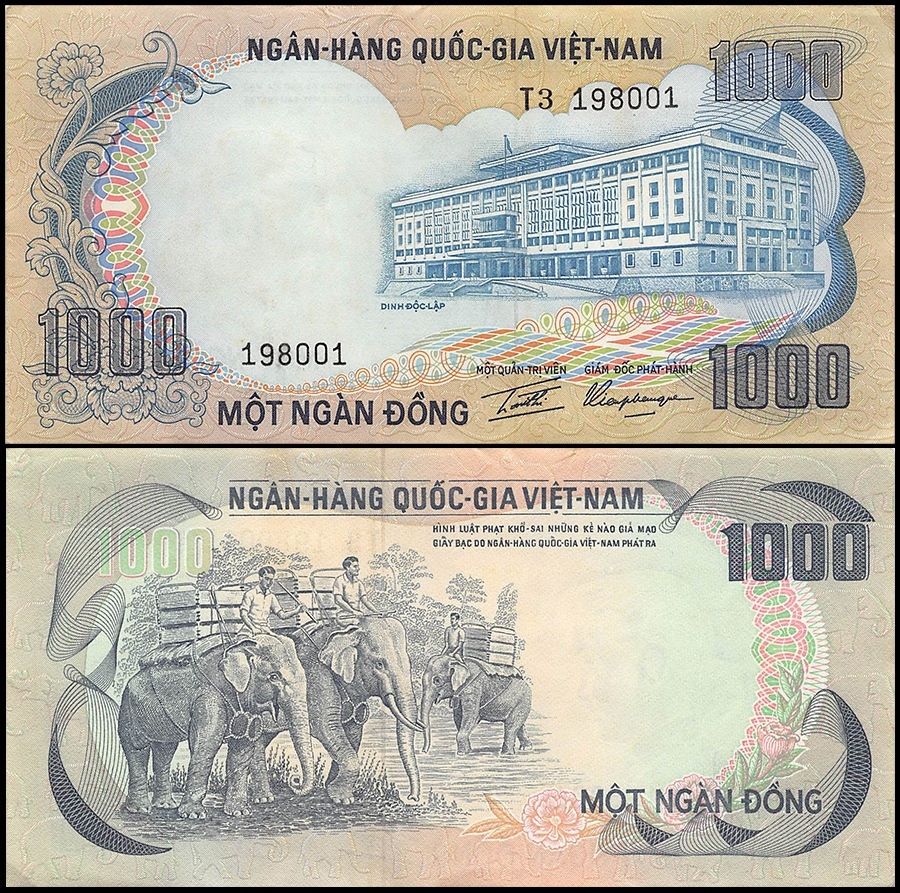 1000 đồng VNCH 1972