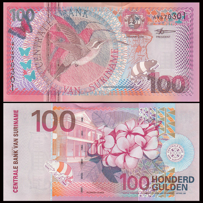 100 gulden Suriname 2000