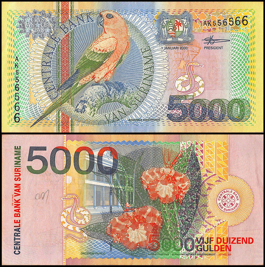 5000 gulden Suriname 2000