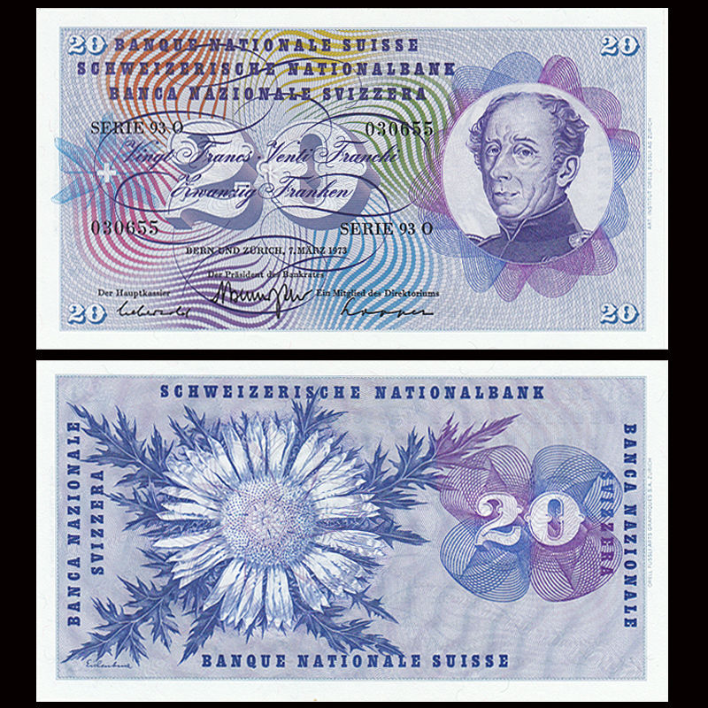 20 francs Switzerland 1973