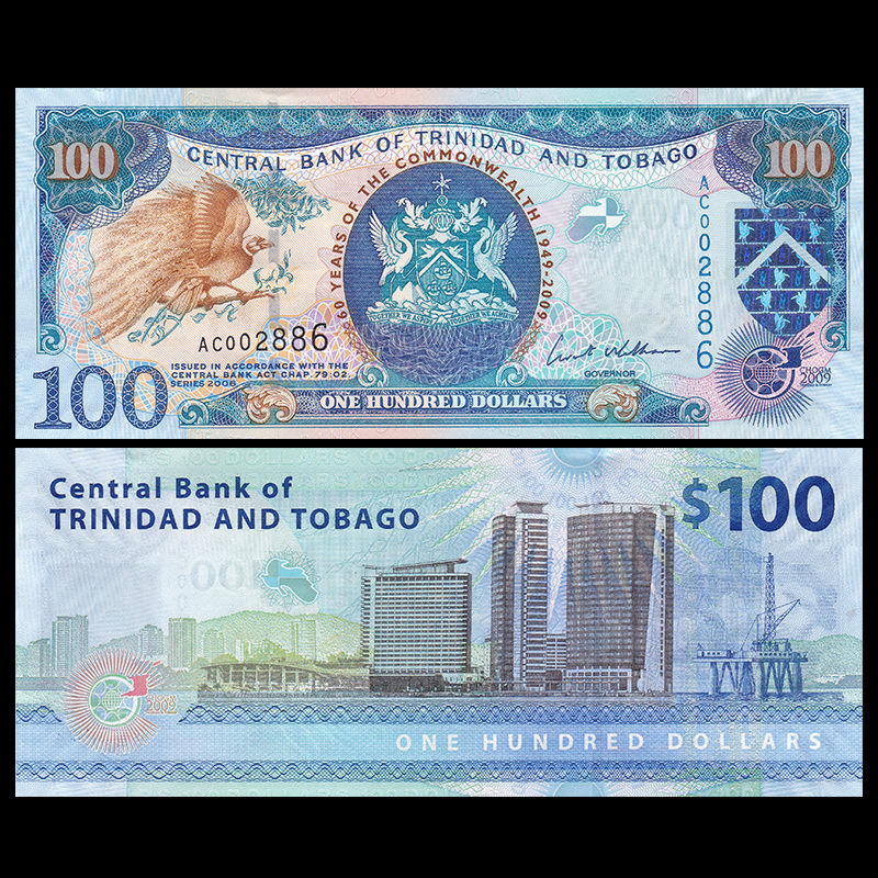 100 dollars Trinidad & Tobago kỉ niệm 60 năm liên bang