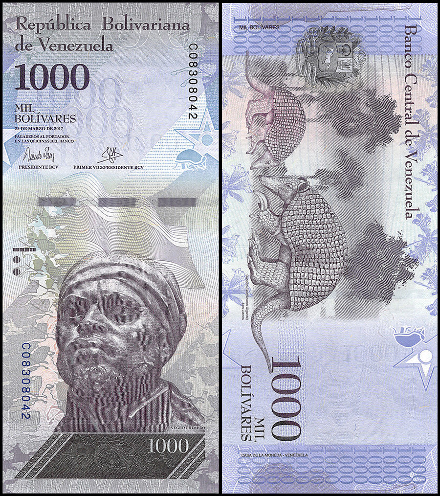 1000 bolivares Venezuela 2016