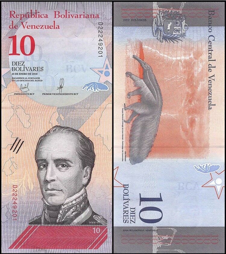 10 bolivares Venezuela 2018