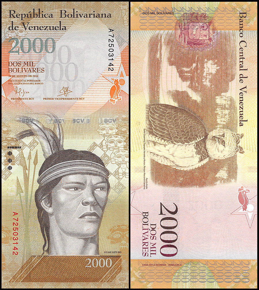 2000 bolivares Venezuela 2016