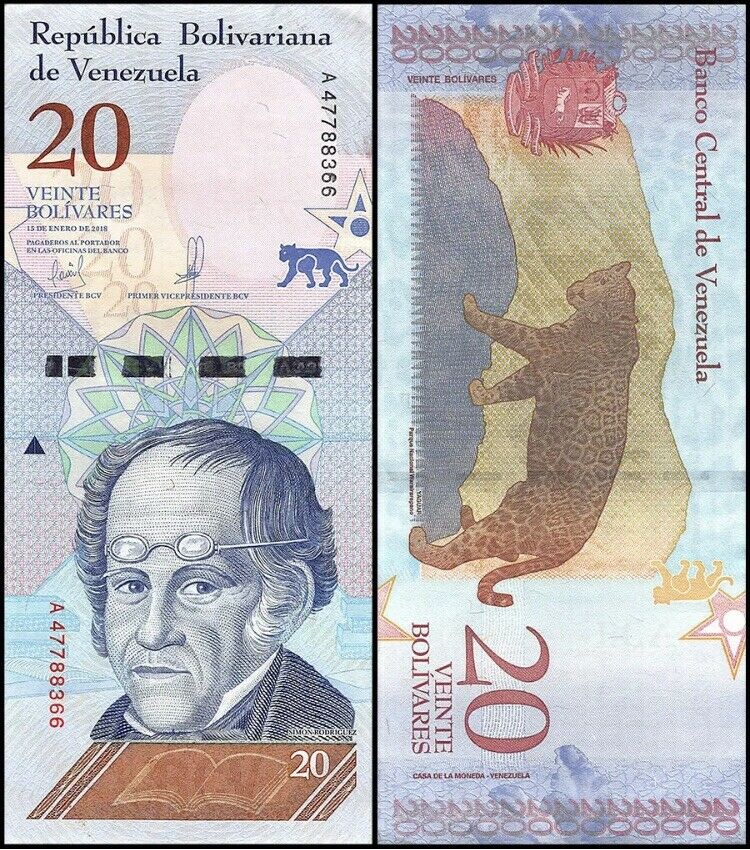 20 bolivares Venezuela 2018