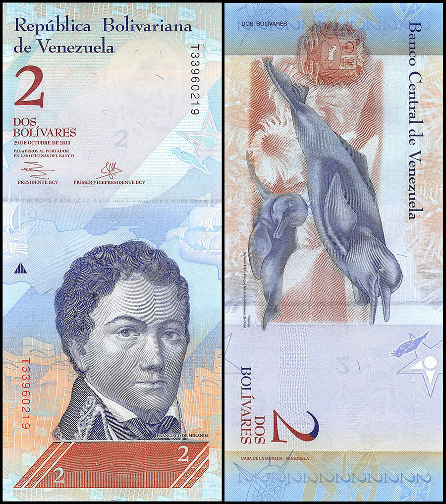 2 bolivares Venezuela 2007