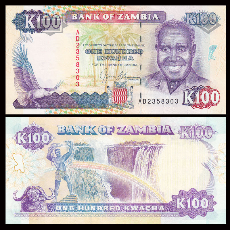 100 kwacha Zambia 1991