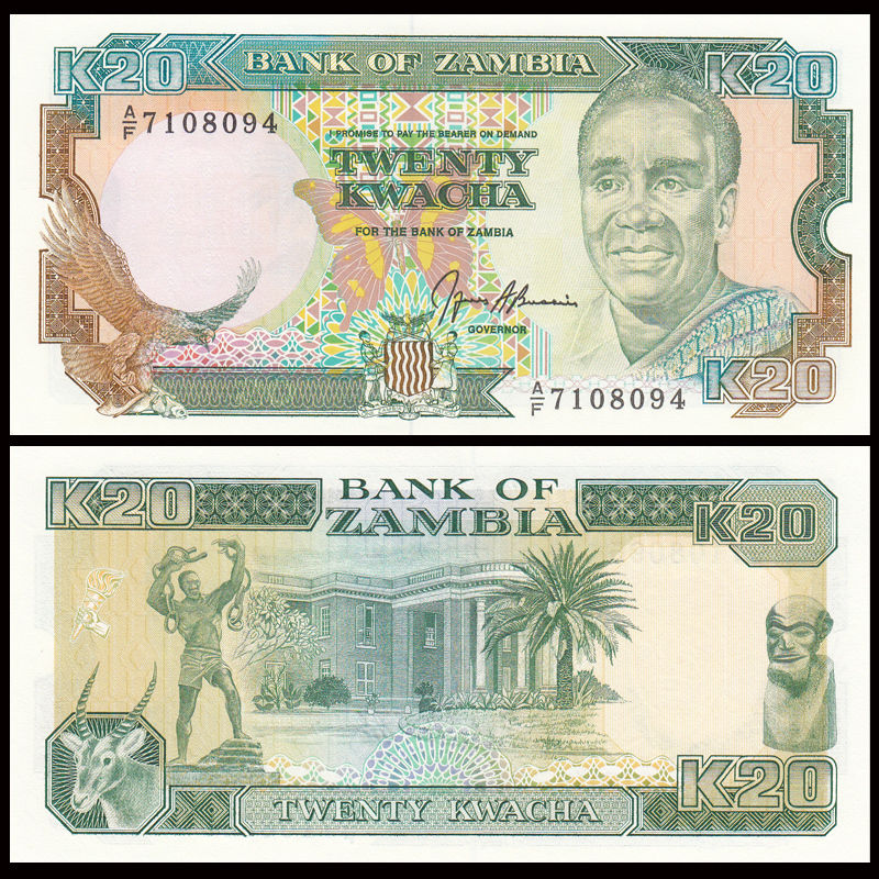 20 kwacha Zambia 1989
