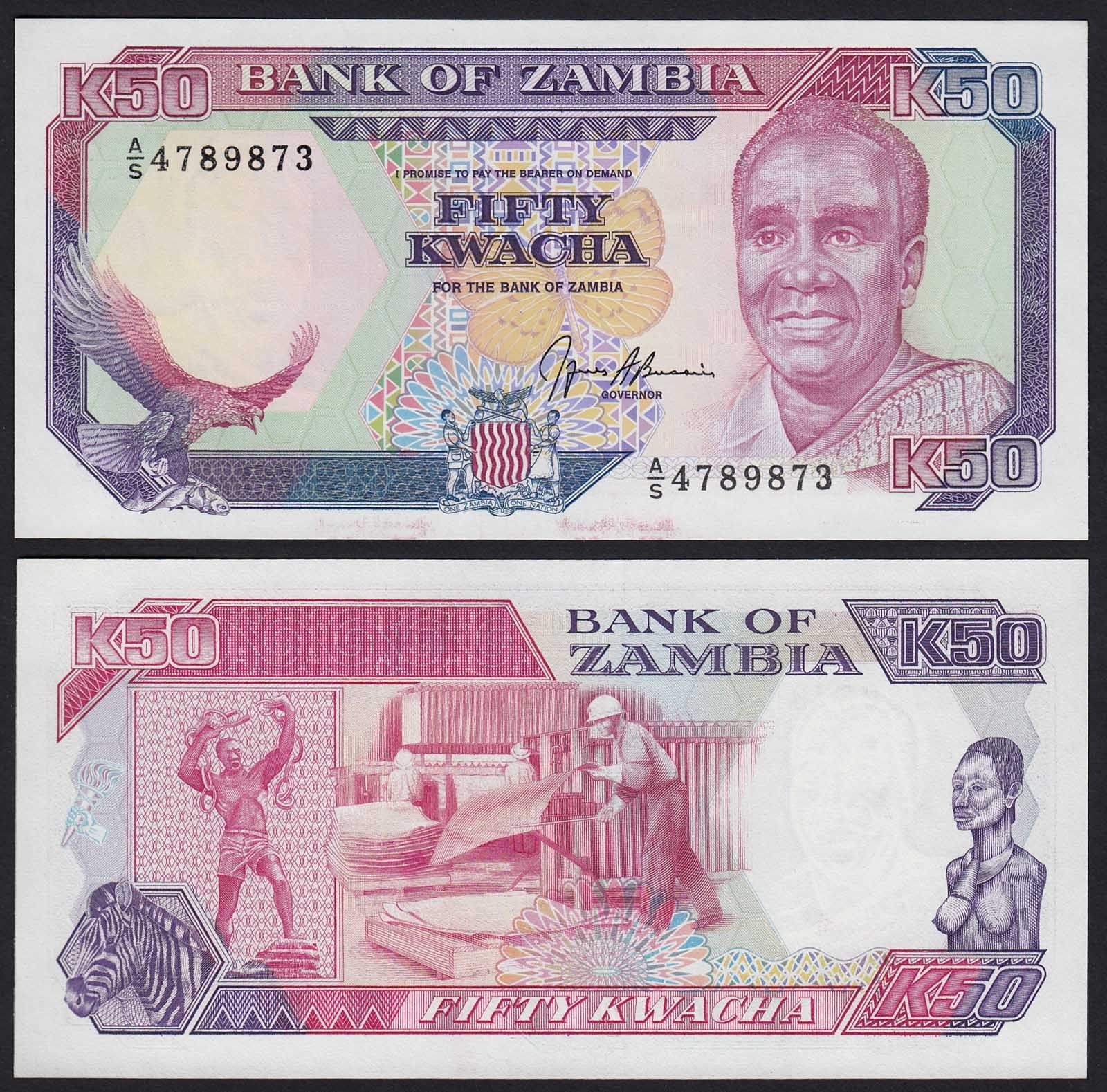 50 kwacha Zambia 1989
