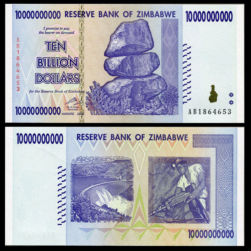 10 tỷ dollars Zimbabwe 2008