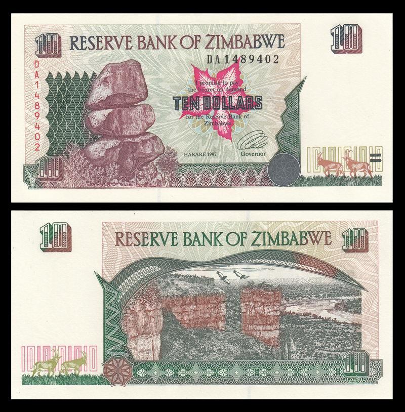 10 dollars Zimbabwe 1997