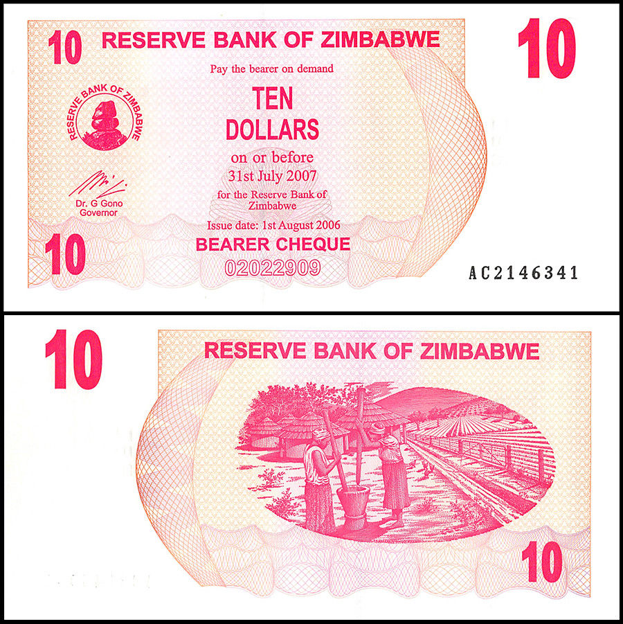 10 dollars Zimbabwe 2006