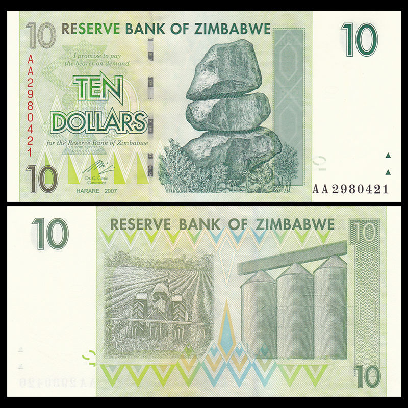 10 dollars Zimbabwe 2007