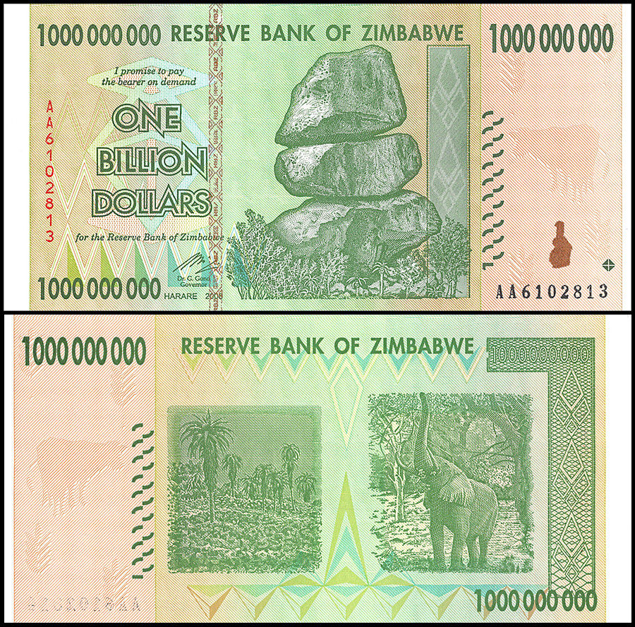 1 tỷ dollars Zimbabwe 2008