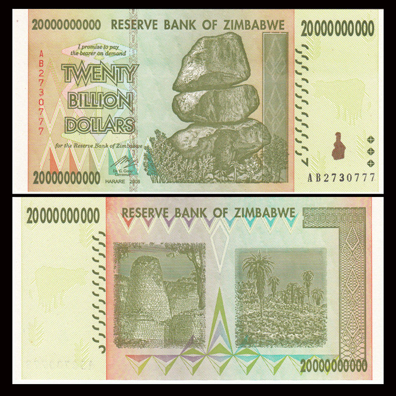 20 ngàn tỷ dollars Zimbabwe 2008