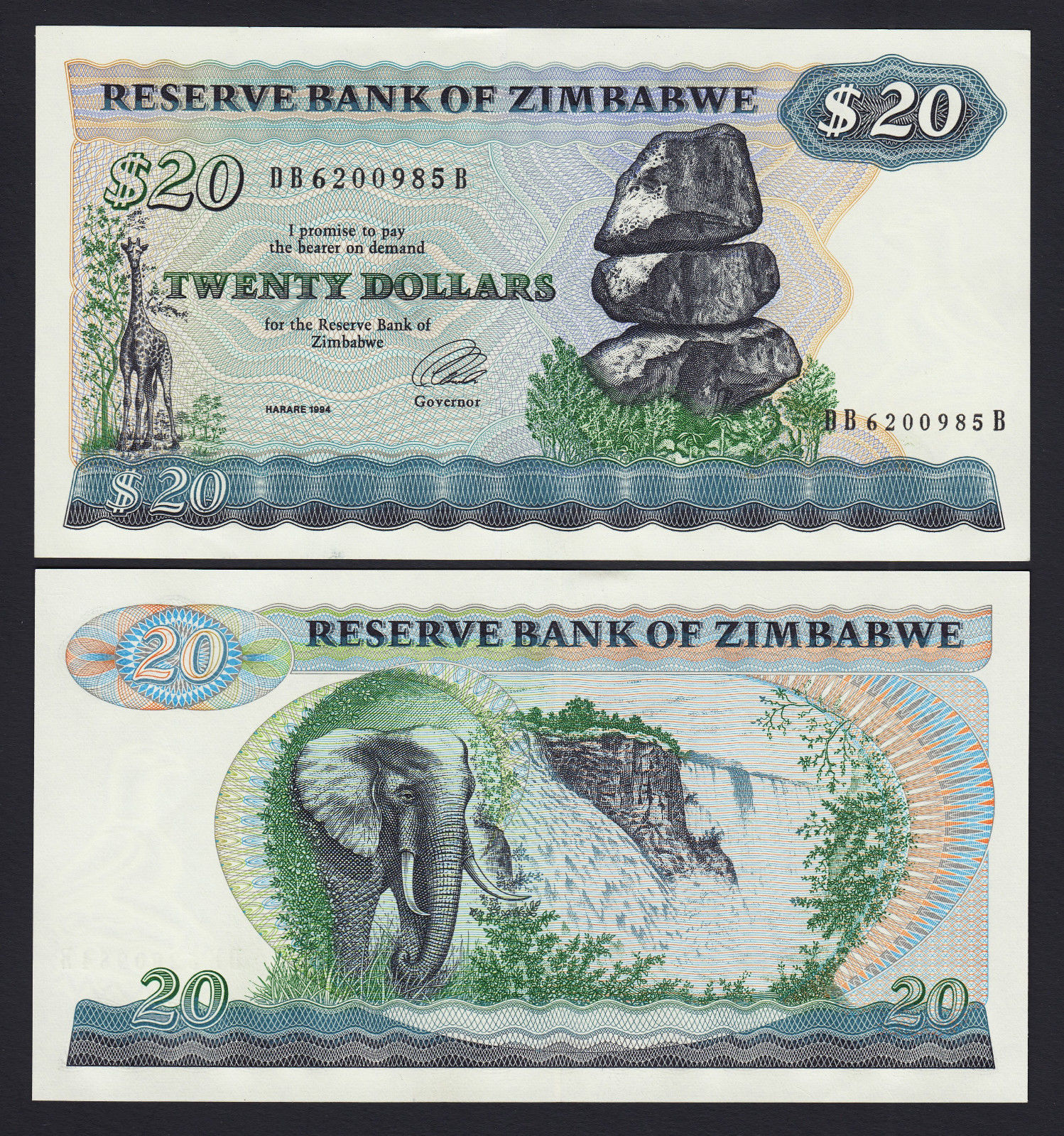 20 dollars Zimbabwe 1994