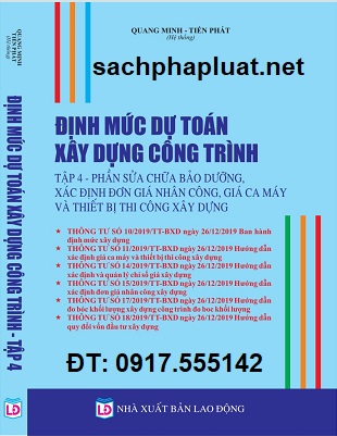 Bộ Định Mức Dự Toán Xây Dựng Công Trình Năm 2020