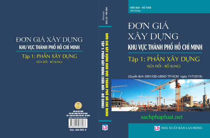 Bộ Đơn Giá Xây Dựng Khu Vực Thành Phố Hồ Chí Minh (Sửa Đổi - Bổ Sung) Năm 2018 