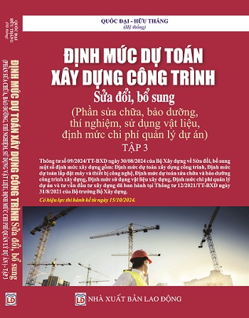 Sách Định Mức Dự Toán Xây Dựng Công Trình 2024