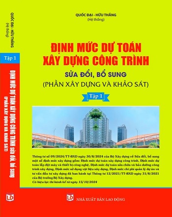 Sách Định Mức Dự Toán Xây Dựng Công Trình 2024