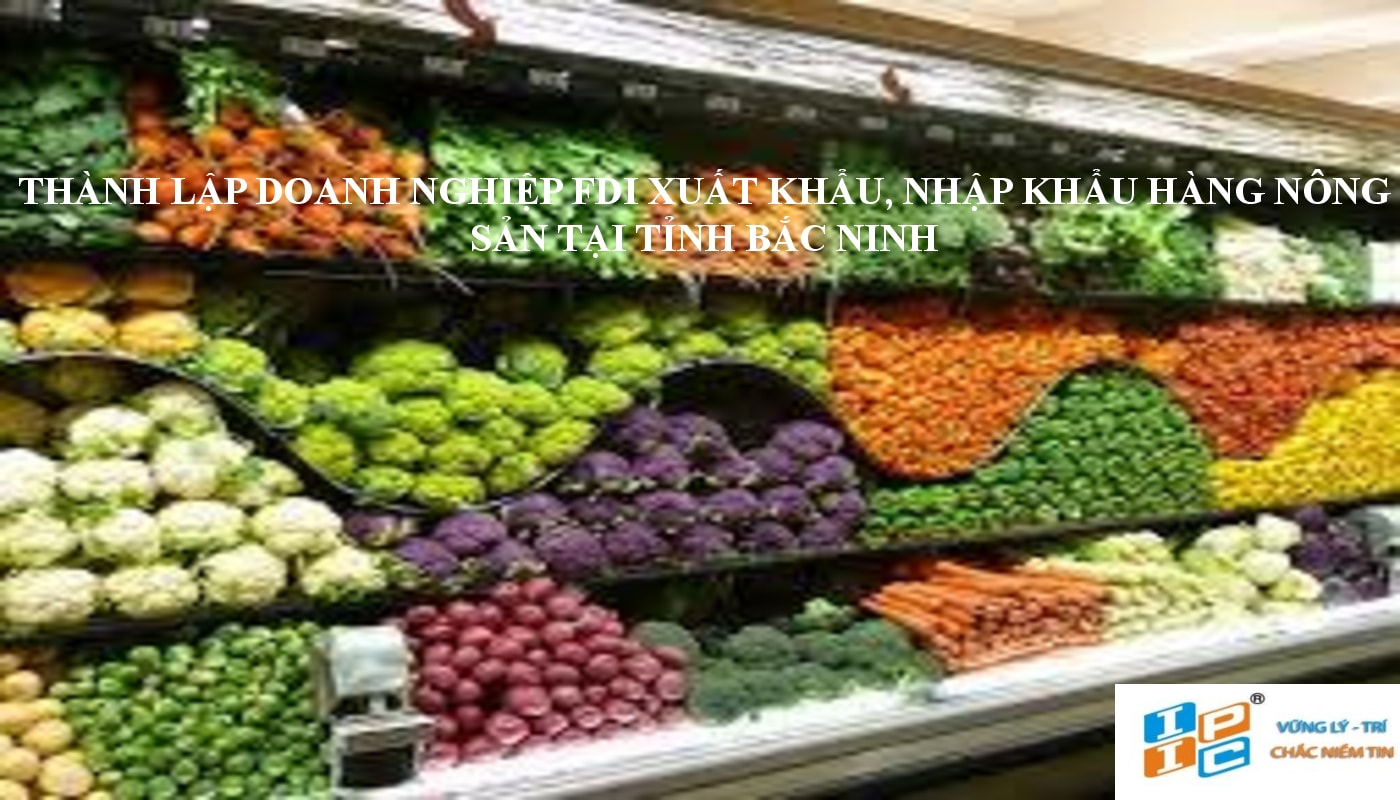 Thành lập doanh nghiệp 100%  vốn đầu tư nước ngoài hoạt động trong lĩnh vực xuất khẩu, nhập khẩu hàng nông sản