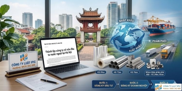 Thủ tục thành lập công ty có vốn đầu tư nước ngoài tại Hà Nội