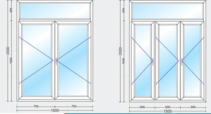 một số kích thước cửa chính hai cánh đẹp