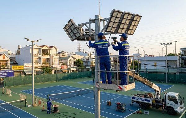 Nâng Cấp Hệ Thống Đèn Sân Tennis Cũ Tại TPHCM