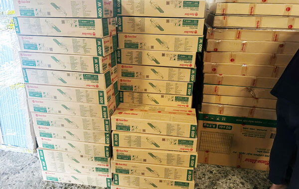 dự án chiếu sáng đường nông thôn tại Long An bằng đèn đường NLMT Rạng Đông mà LED Chính Hãng đã làm