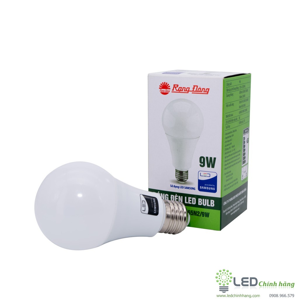 Bóng đèn LED bulb tròn 9W Rạng Đông A60N1/9W