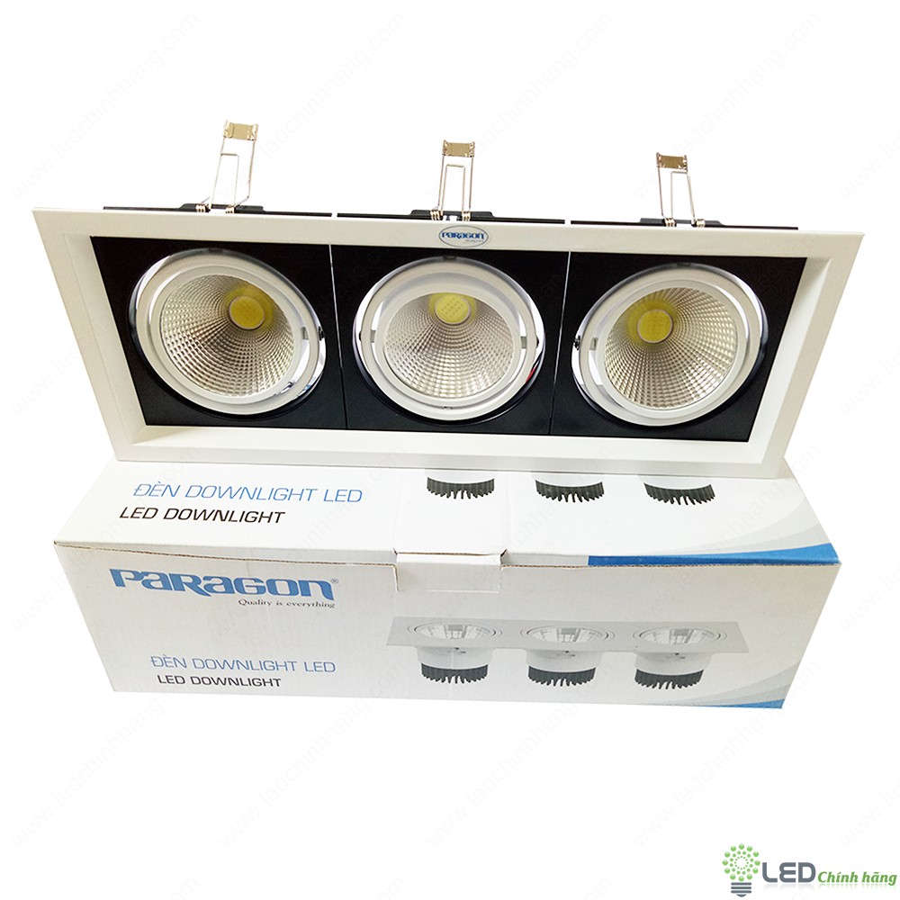 đèn led downlight âm trần 3 bóng vuông Paragon OLT315L45