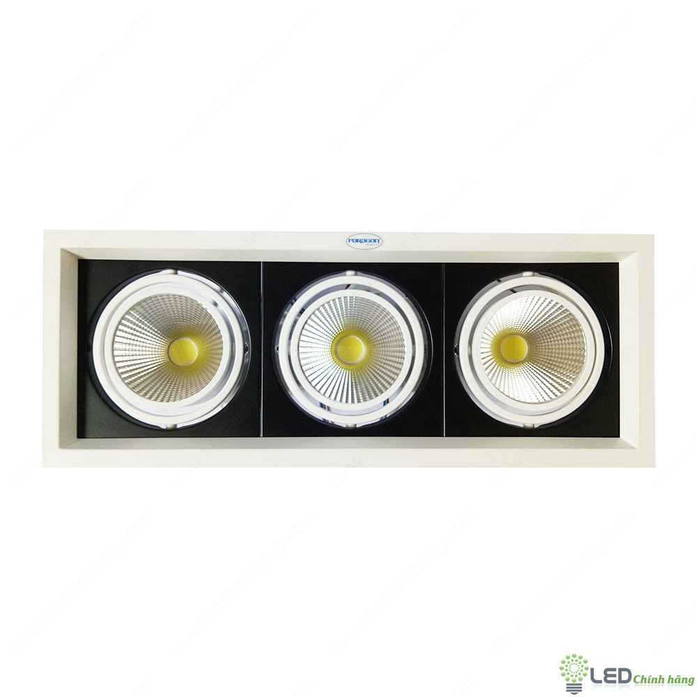 Đèn LED downlight âm trần 3 bóng vuông 45W