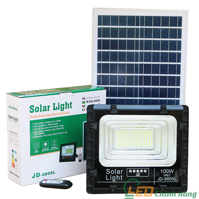 Đèn Pha Năng Lượng Mặt Trời 100W Jindian JD-8800L