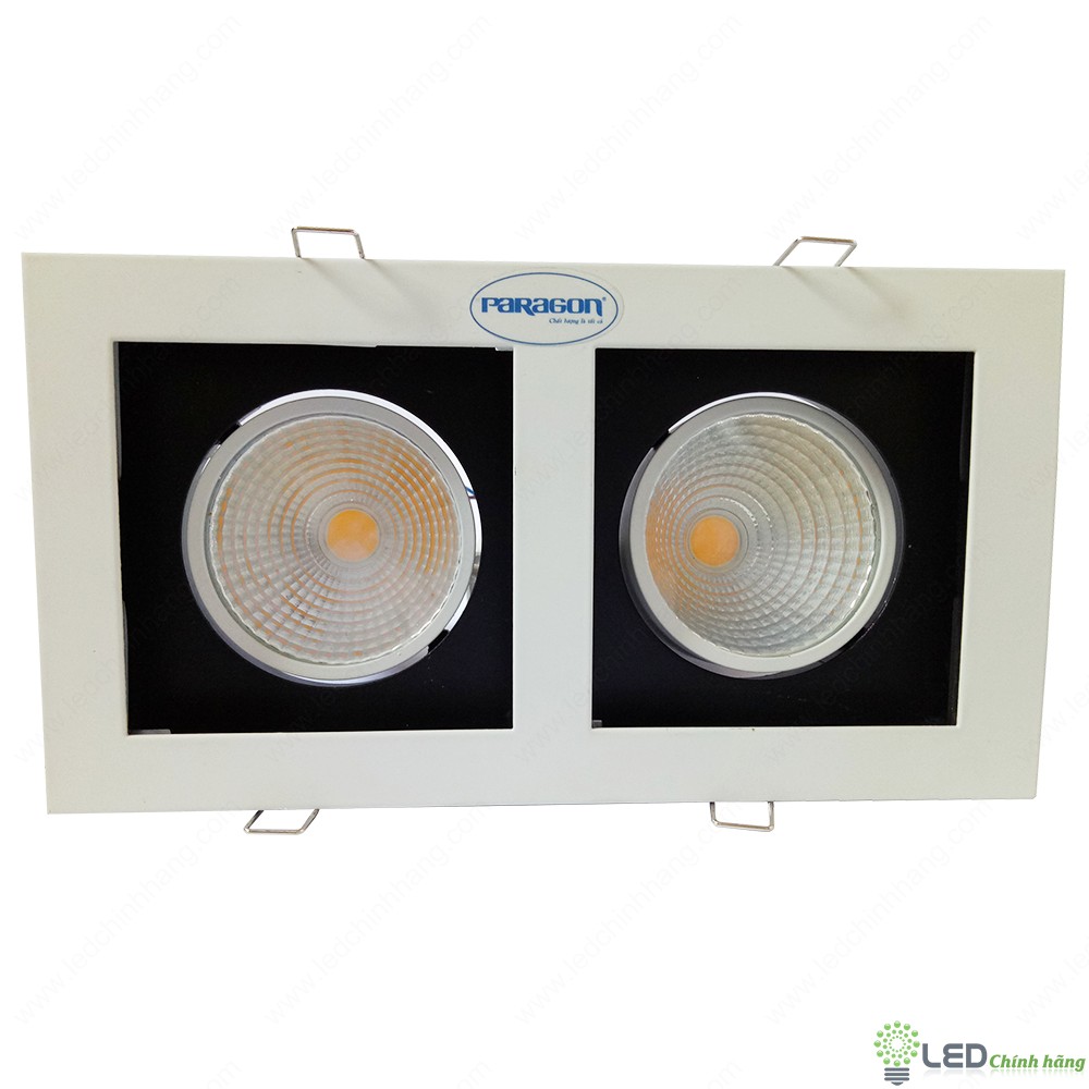 Đèn LED downlight âm trần Paragon 2 bóng vuông 30W