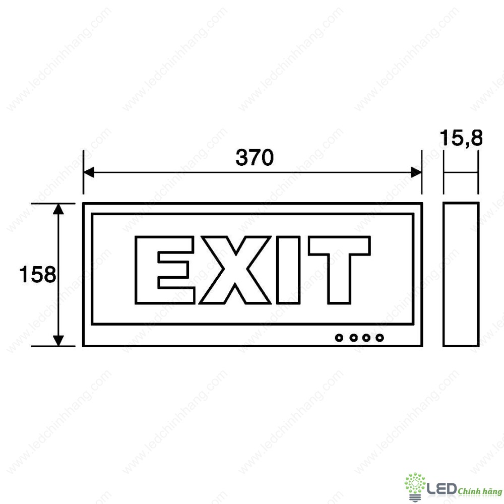 Đèn EXIT thoát hiểm gắn tường Paragon PEXA13SW