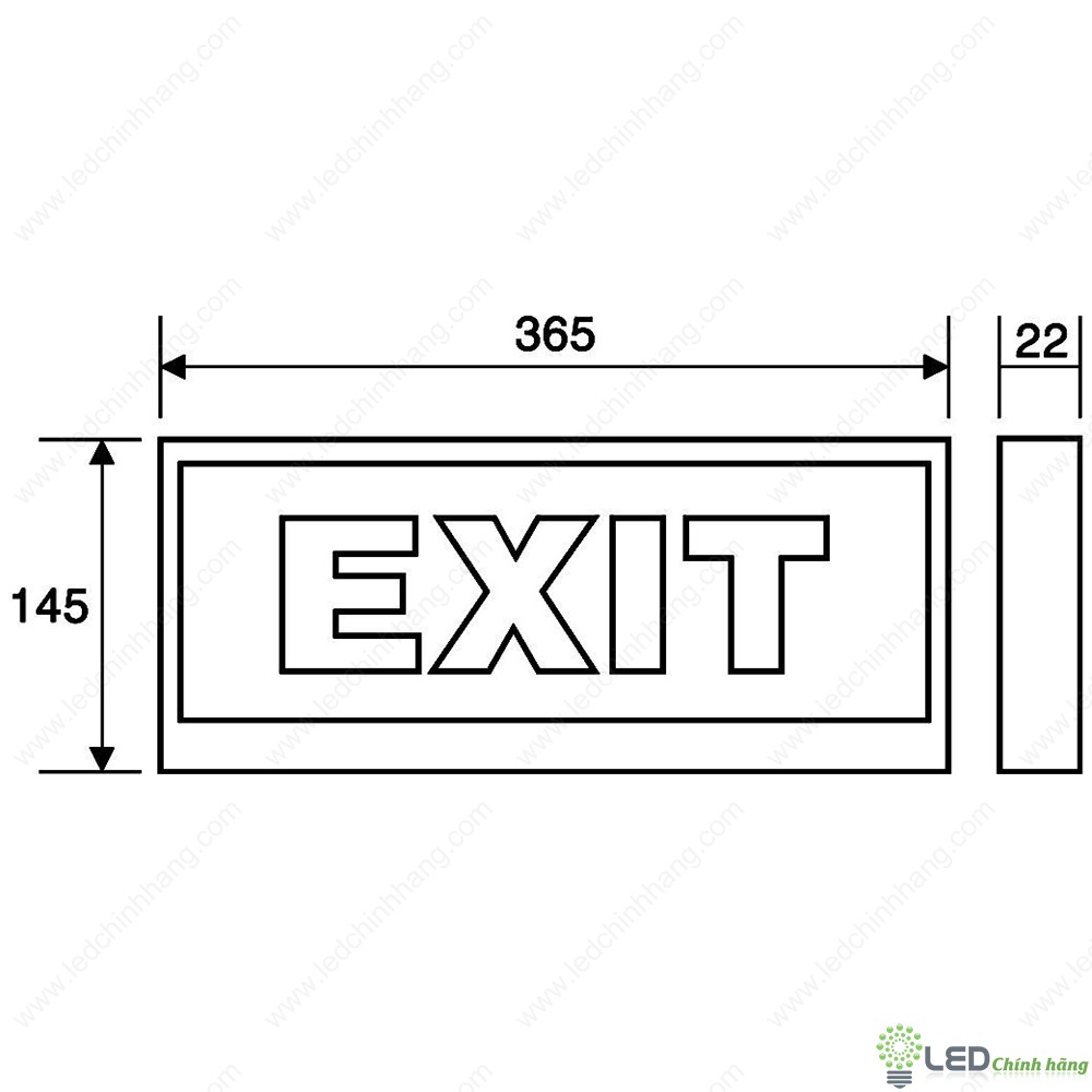 Đèn EXIT thoát hiểm treo trần Paragon PEXF23SC