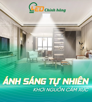 Banner đèn led phòng khách