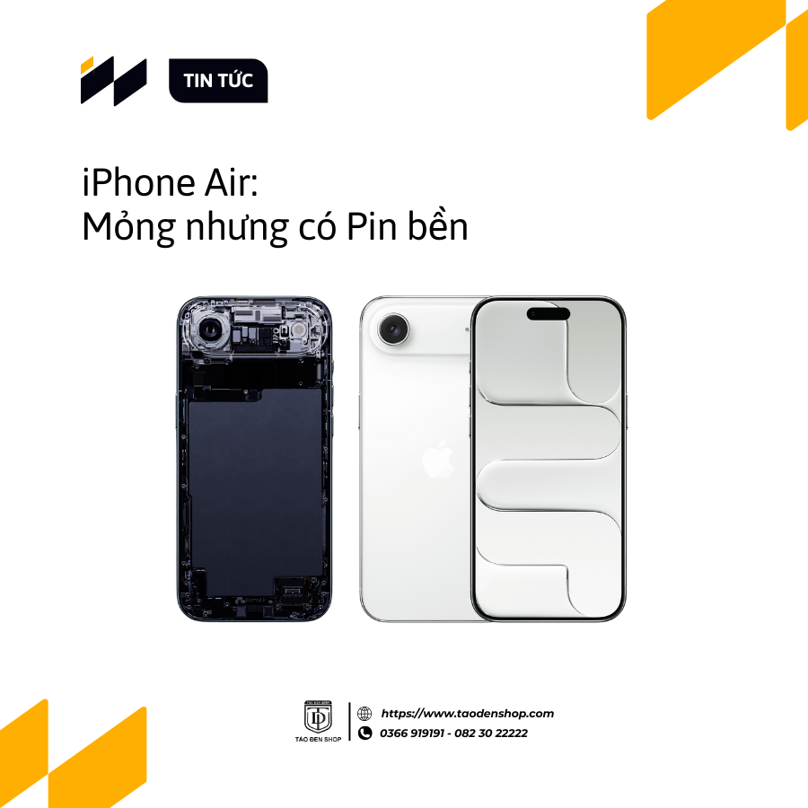 iPhone Air: Máy mỏng nhất nhưng dung lượng pin liệu có đủ?