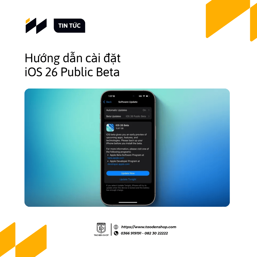 Hướng dẫn cài đặt iOS 26 Public Beta