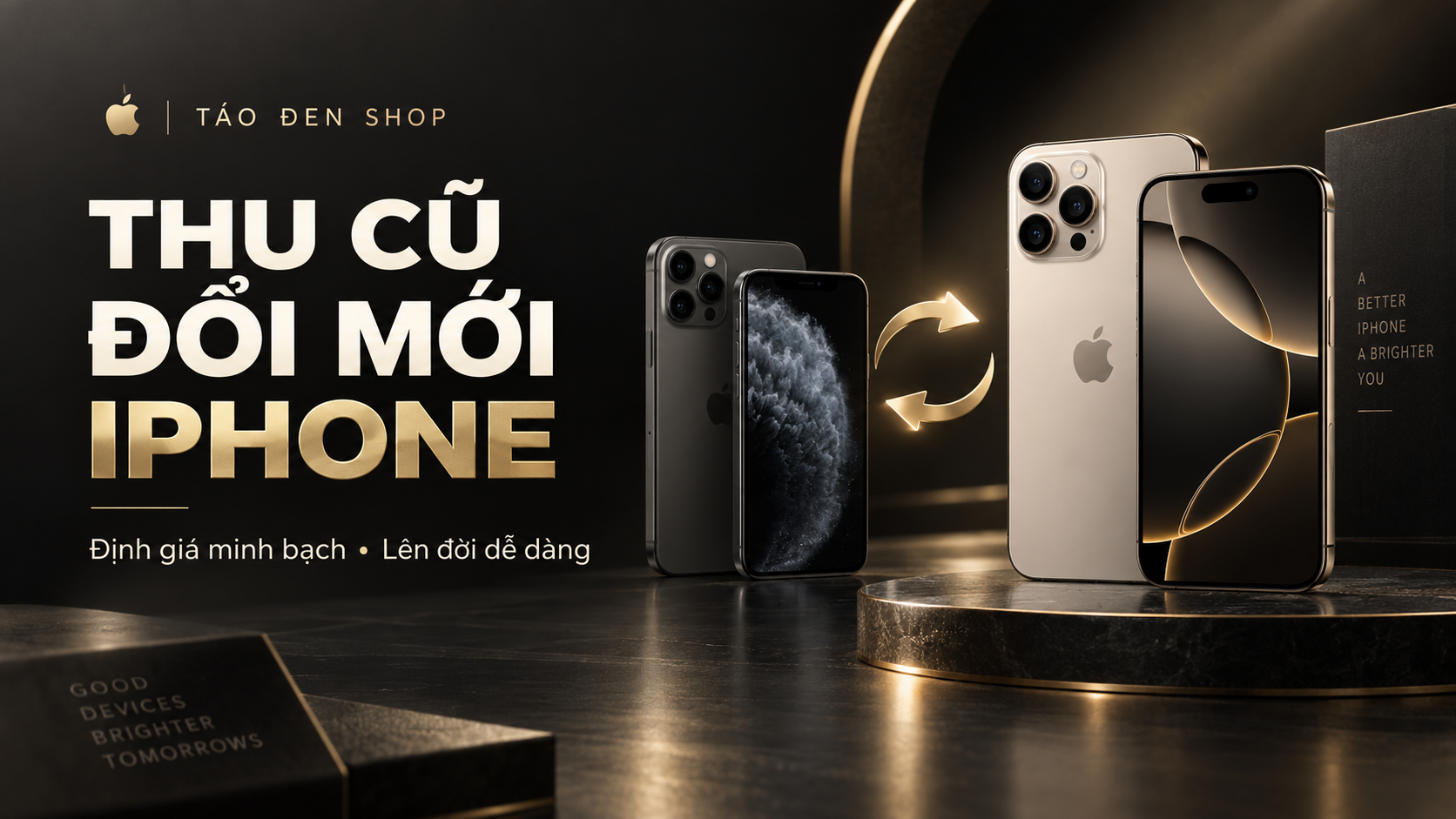 Hướng Dẫn Thu Cũ Đổi Mới iPhone Tại Táo Đen Shop