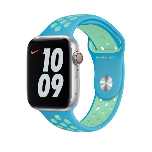 Apple Watch 38/40/41mm Chlorine Blue/Green Glow Nike Sport band Dây Đeo