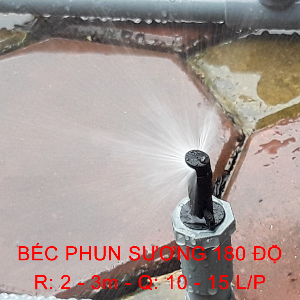 béc tưới phun mưa phun sương 180 độ