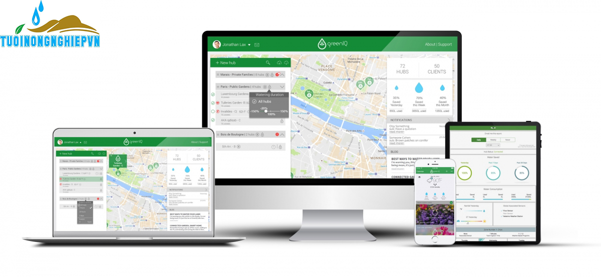 Bộ điều khiển vườn tưới tự động kết nội wifi GreenIQ Smart Garden Hub 02