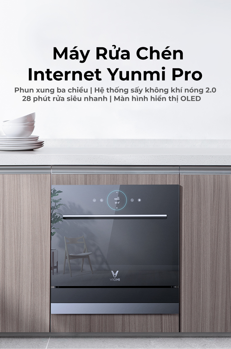 Máy Rửa Chén Tự Động Làm Khô Công Suất Lớn Xiaomi Viomi Yunmi