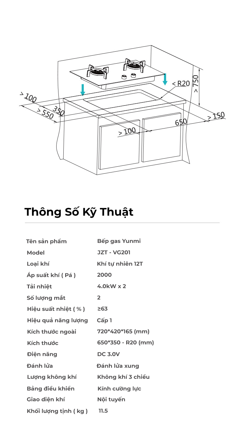 Bếp Gas Khí Đốt Tự Nhiên Xiaomi Viomi