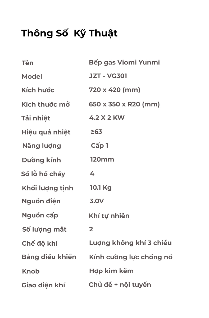 Bếp Gas Đôi Khí Đốt Hóa Lỏng Tự Nhiên Xiaomi Viomi