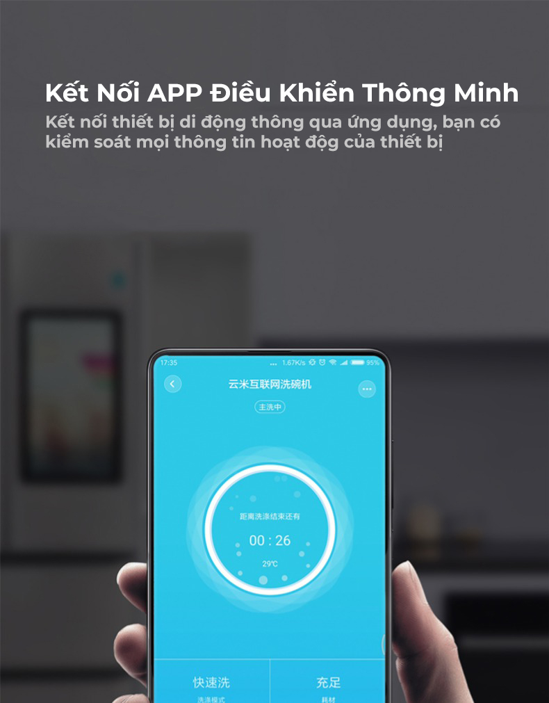 Máy Rửa Chén Khử Trùng Công Suất Lớn Xiaomi Viomi Yunmi