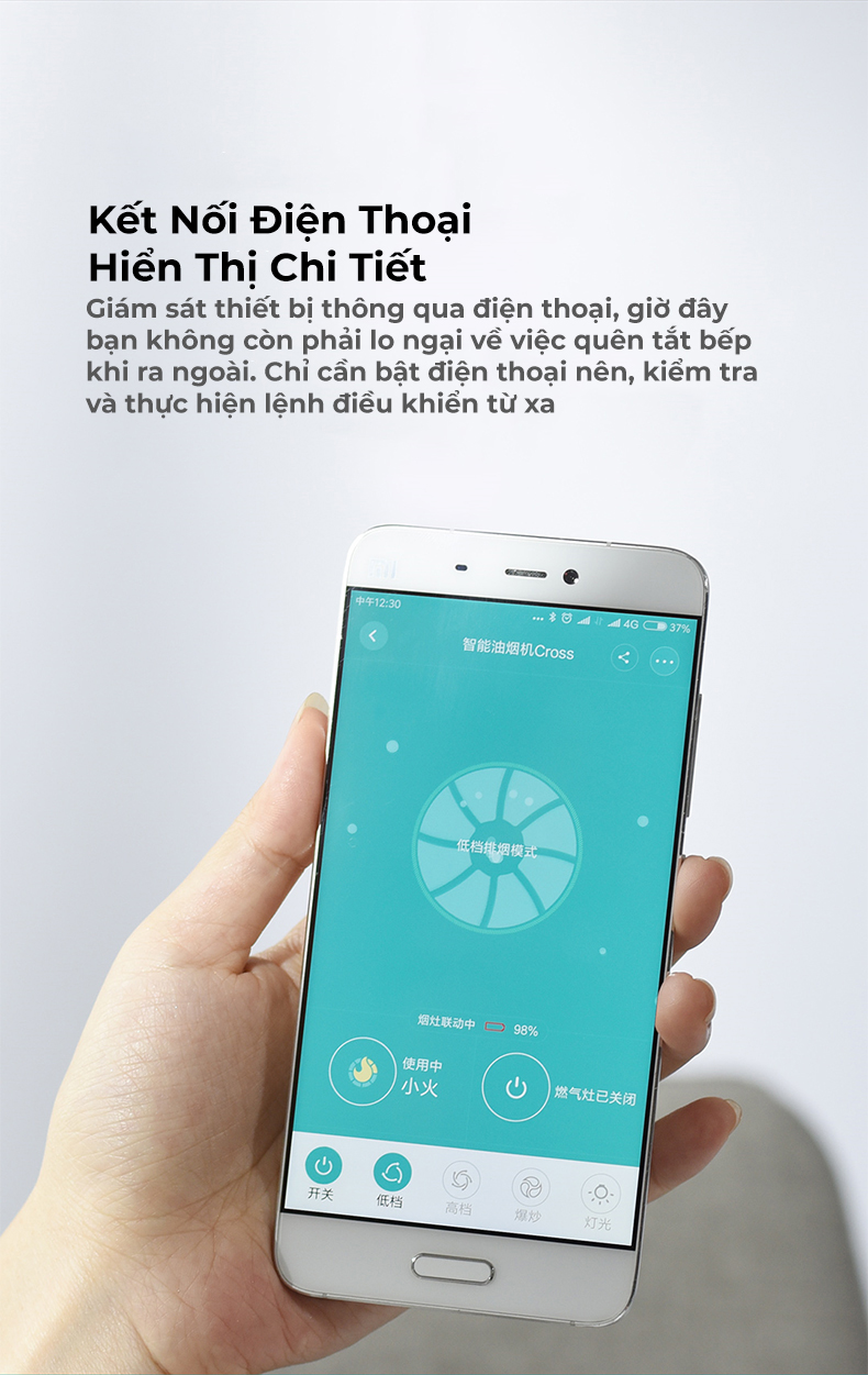 Bếp Gas+Hút Khói Xiaomi Viomi Yunmi